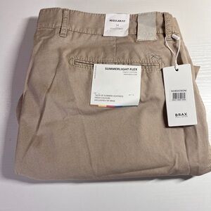 NWT BRAX Pants Mens 38x34 Khaki SummerLight Flex Everest Fit Straight Leg Chinos